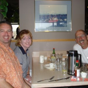 The Frazey clan: John, Amy
and John's dad, Steve.