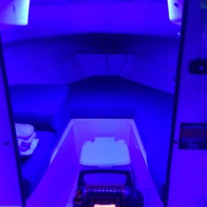 V Berth with colored LEDS......