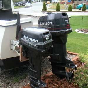 Almost new kicker, Johnson 112 Main runs great but going in for a repower to 90 Suzuki 4 stroke