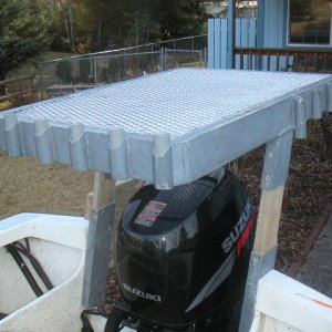Courtesy of Red Fox, I welded on the grating.