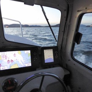 Crossing Fidalgo Bay Friday evening.