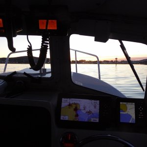 Entering Cap Sante Marina in Anacortes Friday evening March 16th