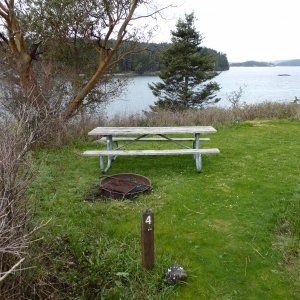 One of the 4 campsites on Blind Island