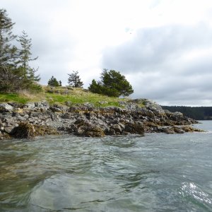 Departing Blind island on kayak