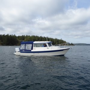 Brock on his way to Stuart - what a fine looking craft!