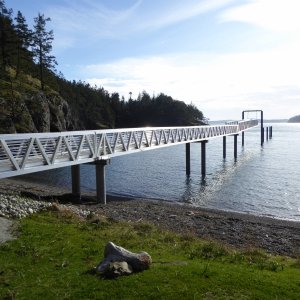 Closer look at the new pier and ramp on James. New dock not yet in place for the season.