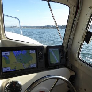 Heading back down the canal to home port