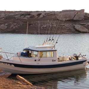 C Fisher at Lake Powell, first launch.