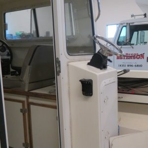 Cockpit helm, side view