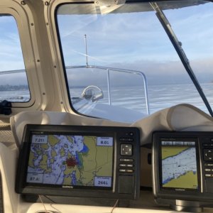 As calm as it gets out here. Perfect weekend for boating in mid January