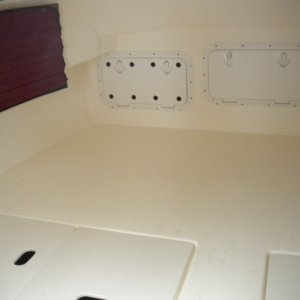 Media 'hatches, covers and curtains reinstalled. All for now.' in album 'I finally got to use my new HVLP 2.5 spray gun. Big capacity for Gel Coat and Latex paints.'