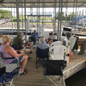 Meeting on the dock