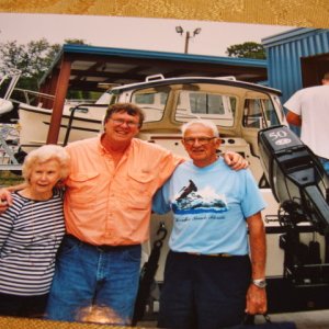Buz (our salesman) between Jeanne and me