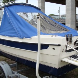 Media 'Both zippers close up to pilot house
covered by velcro secured flap' in album 'Picking up special order 16 Angler'