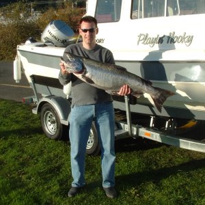 Great October day on Tillamook Bay. 31# Chinook