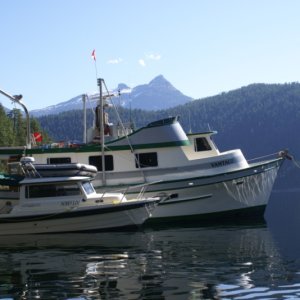 Pendrell Sound DSC00902.  Our boat is the slightly smaller of the two. The slightly larger one is a one-off built by my brother-in-law.