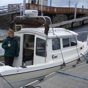 20050403f Boat Pickup - Amy at Kalama WA dock