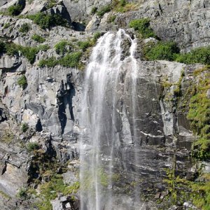 (AnchortownJim) Waterfall, Blackstone Bay, PWS, 7/31/04