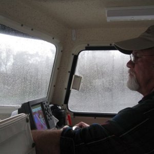 The morning we head for home...Rain, 40 degrees, 20 mph sustained winds