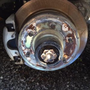 Hub after removing rims