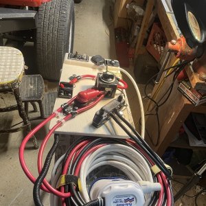 used the marine grade cable as it was very flexible for the long run from the port transom to the starboard cabin location