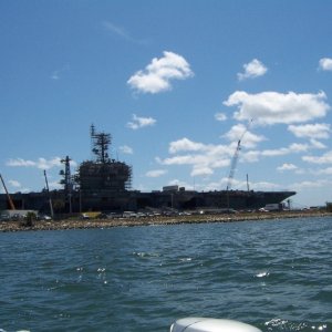 USS Kennedy being decommissoned Mayport Naval Station