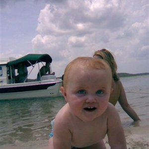 My granddaugthers first boat trip
