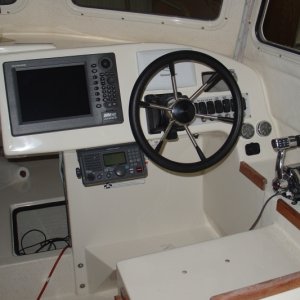 Media 'Almost complete but did not like location of VHF.  Will relocate later.' in album 'Remove all switches, gauges, displays'