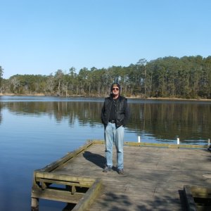 Media 'Deckhand taking in the beauty of GCSP (21FEB10)' in album 'Plying a very peaceful Neuse River (20FEB10'