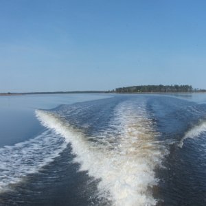 Media 'Indian Island in background on Pamlico River (21FEB10)' in album 'Plying a very peaceful Neuse River (20FEB10'