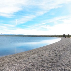 One of many gravel beaches.