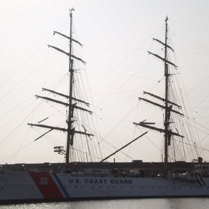 CG tall ship in the Port of Wilmington.