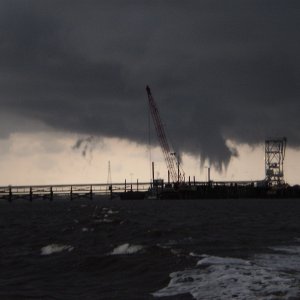 Not a good sight to see out on the water just before docking.