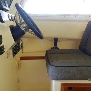 Teleflex wedge with OLD helm seat - more leg clearance.