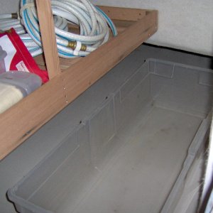 Two slidein plastic bins fit under and will shuffle