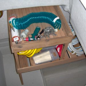 Remodel cave, Lower shelve goes back at the level of Toe space.
