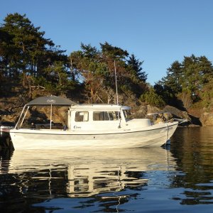 Media 'Big-C in Ewing Cove Sunday evening' in album 'Leaving Edmonds for the long cruise North to Sucia at 7 AM on Saturday.'