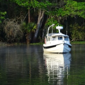 Thisaway anchored at De Leon Springs State park.