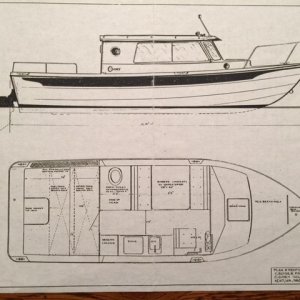 Media '25\' Cruise Ship. Notice it is shown with a inboard-out board for power.' in album 'July 2002, Picked up new C-Dory @ Northwest Outlet, Superior, Wi., and trailer home to Va.'