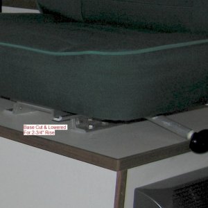 Garelick Combination Seat Swivel & Slide - Modified.jpg

The foot is cut off and reattached to minimize height gain.  Handle lengthened to clear cabinet.