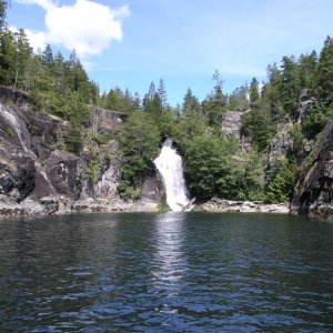 Teakerne Falls West Redonda Is, BC.JPG