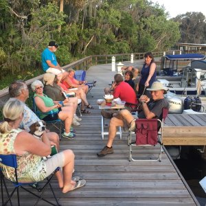 Some dock socializing