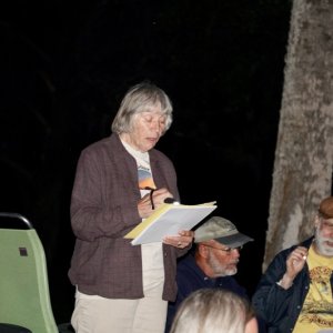 Pat leads us in song--rounds.
