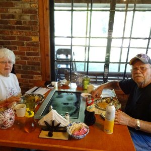 Bettie and CA--their own table!