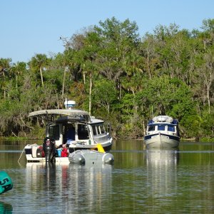 Media 'Bettie's Bateau and C otter at Silver Glen Springs' in album 'Crew from Midnight Flyer and Alma\'s two enjoying some good German Food in Sanford.'
