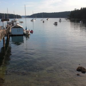 Mooring buoys, Montague Harbour.