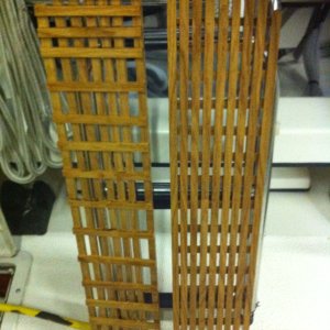 Teak Rack for Bottom of New Cockpit Steps / Boxes