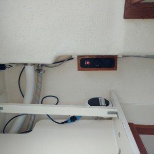 Water Tank and Autopilot \"Compass\" under Aft Dinette Seat