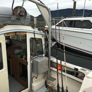 Media 'View of the whole package: davit, puller, and bracket all installed.' in album 'I just installed this. Pretty easy, and just great to use.  I\'m very happy I went with the big Safe-T-Puller'