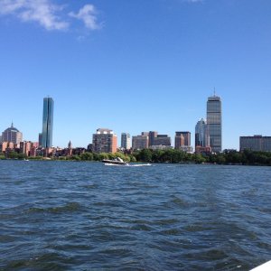 View from the Charles River toward the Boston side.